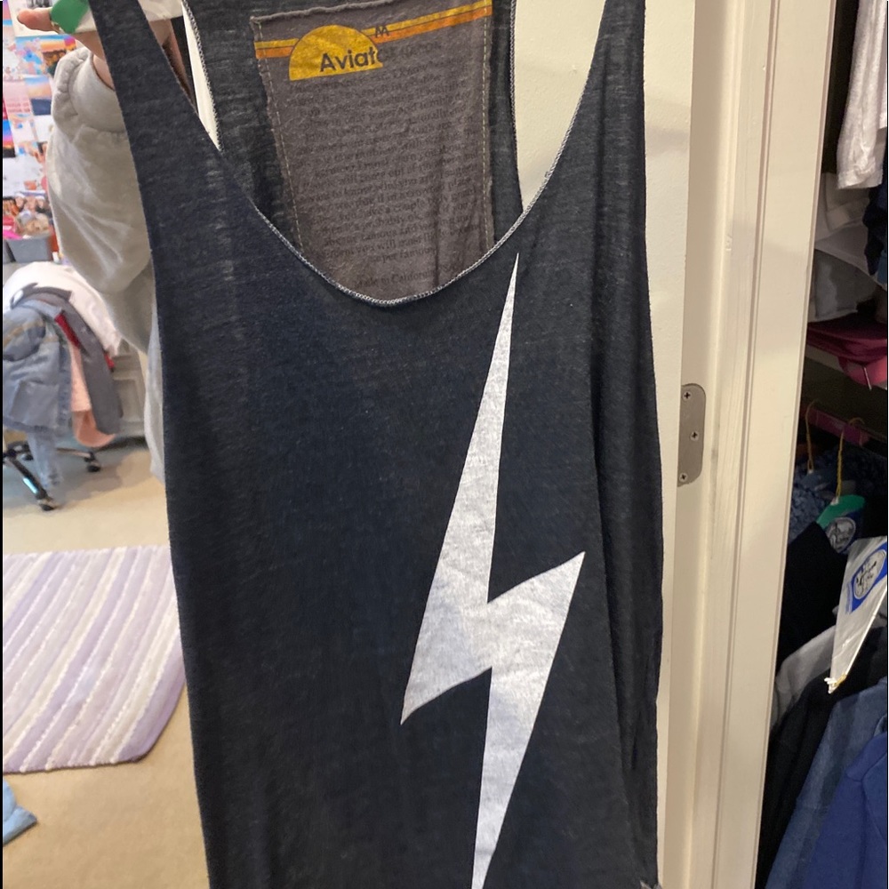 aviator nation lighting bolt tank top